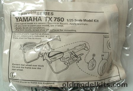 Entex 1/25 Yamaha TX750 Motorcycle - 'Big Bike Series' Bagged plastic model kit